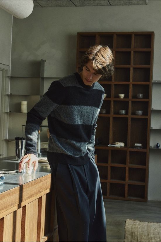 Casual Friday Trui Cfasgar Knit Charcoal Grey Melange