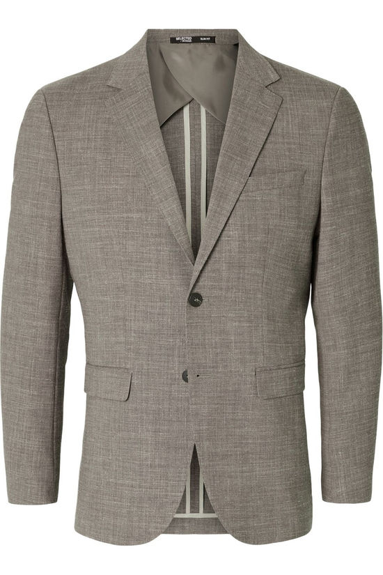 Selected Blazerim-Oasis Dark Sand Melange