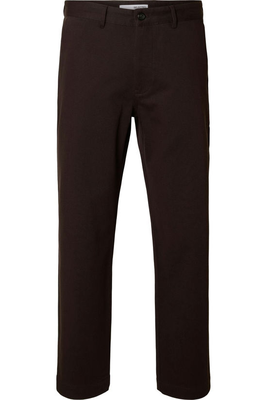 Selected Pantalon Regular Harry Twill Chocolate Torte