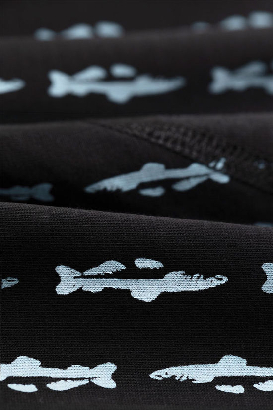A-Dam Boxer Boxer Brief Black Trouts Aop A-Dam Black