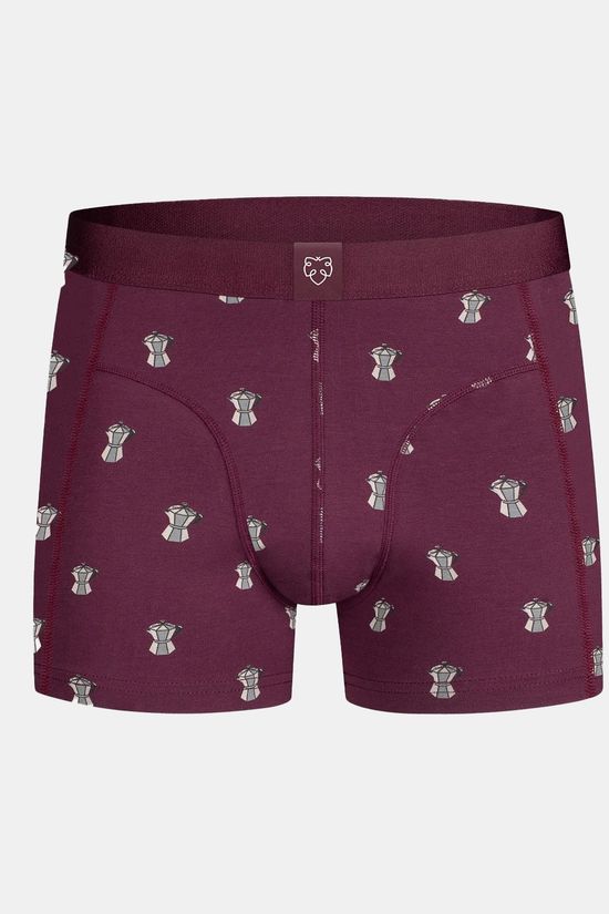 A-Dam Chaussettes Quarter Crew White Coffee Take Away size 41-49 Burgundy