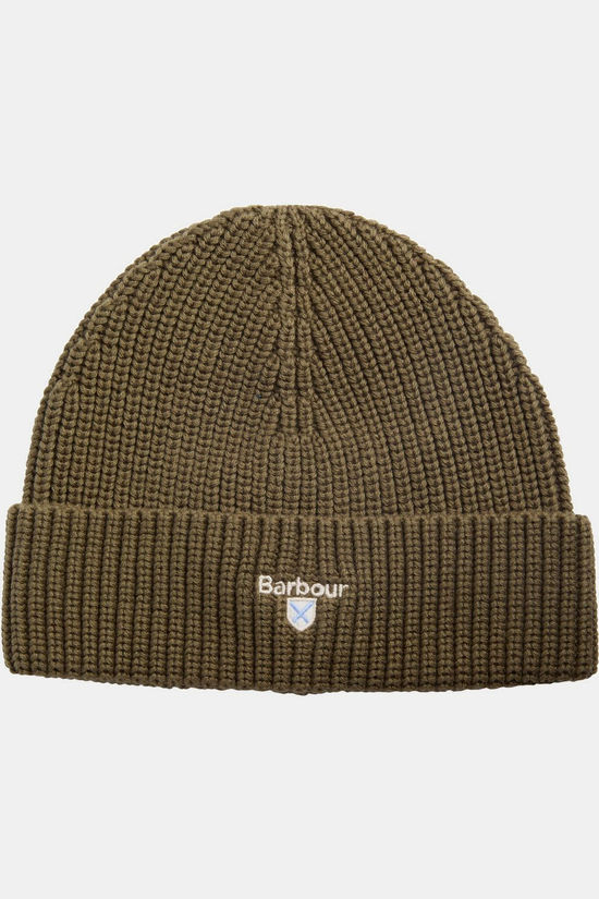 Barbour Muts Cascade Knitted Beanie Hat Olive