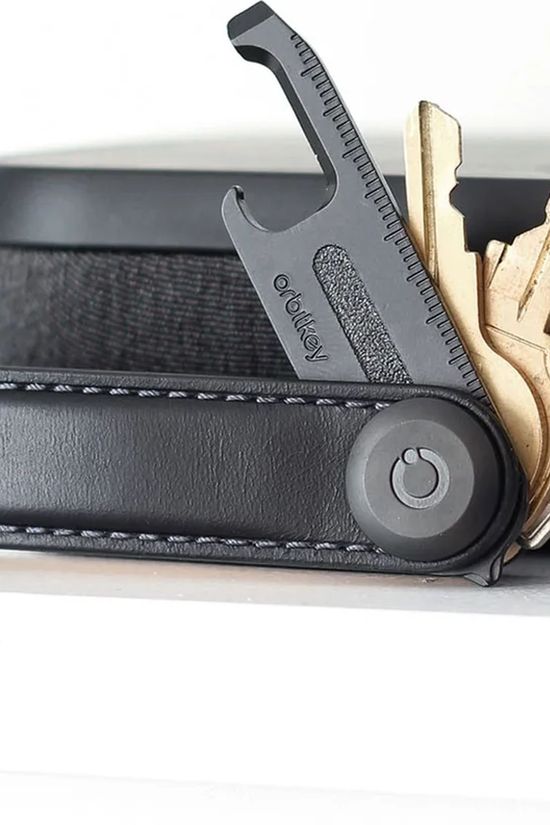 Orbitkey Accessoire Leather Key Organiser Black/Black