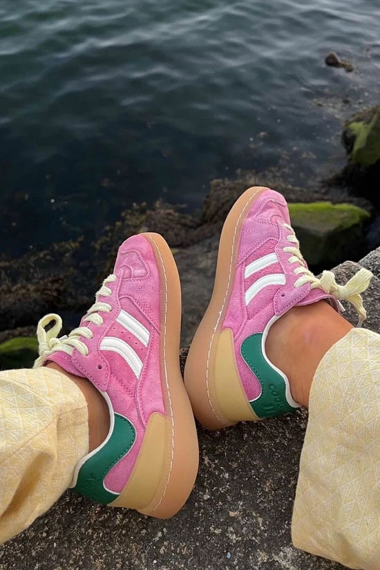 Coolway Sneakers Goal mid pink/green