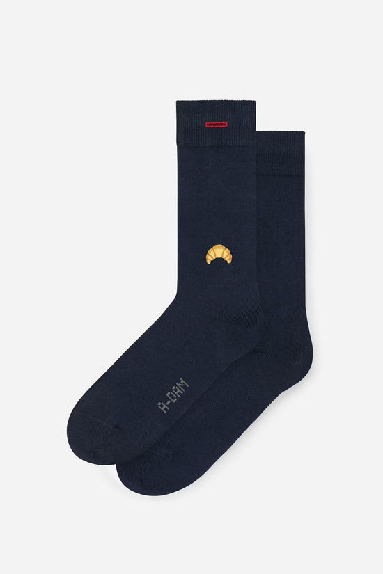 A-Dam Sokken Casual Sock Navy Croissant Navy