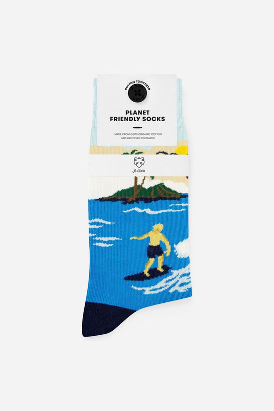A-Dam Sokken Blue Surf  size 41-46 Blue