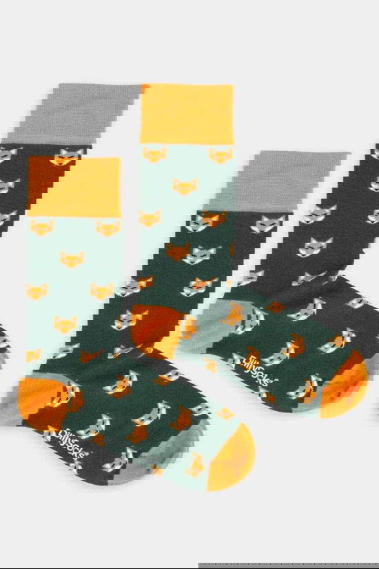 DillySocks Sokken Fossiled Fox dark green/orange