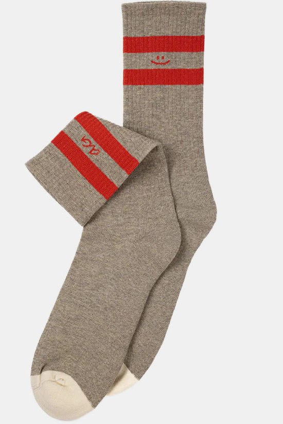 Alfredo Gonzales Chaussettes Athletic Smiley Stripes  Tobacco Tobacco