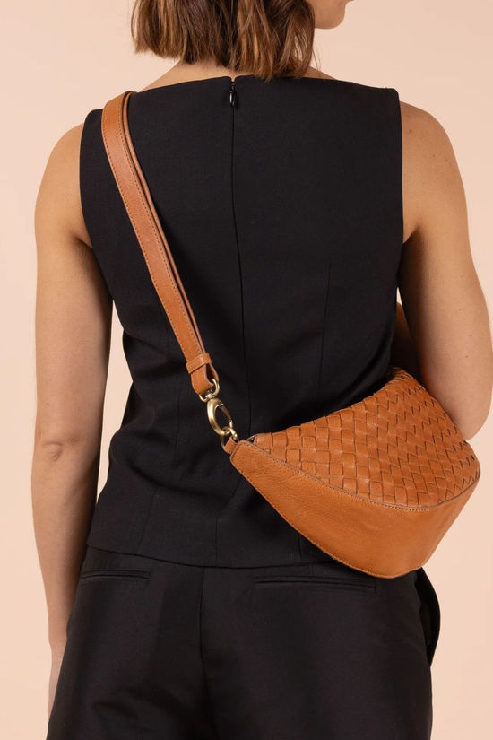 O My Bag Sac À Main Leo Bag Woven Wild Oak Soft Grain Leather