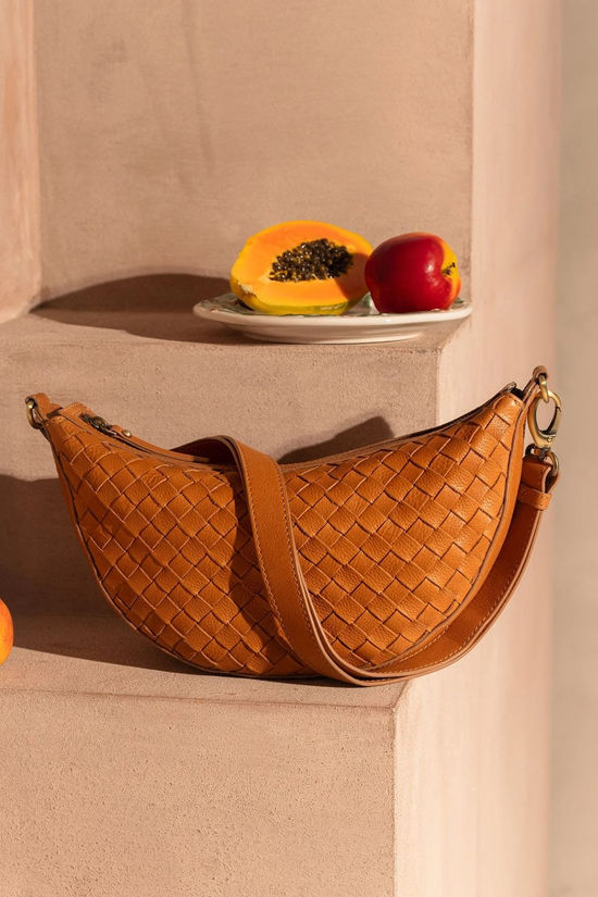 O My Bag Sac À Main Leo Bag Woven Wild Oak Soft Grain Leather