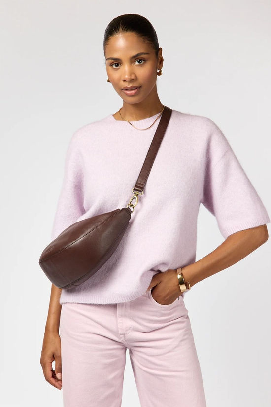 O My Bag Handtas Leo Twisted Handle Bag Chocolate