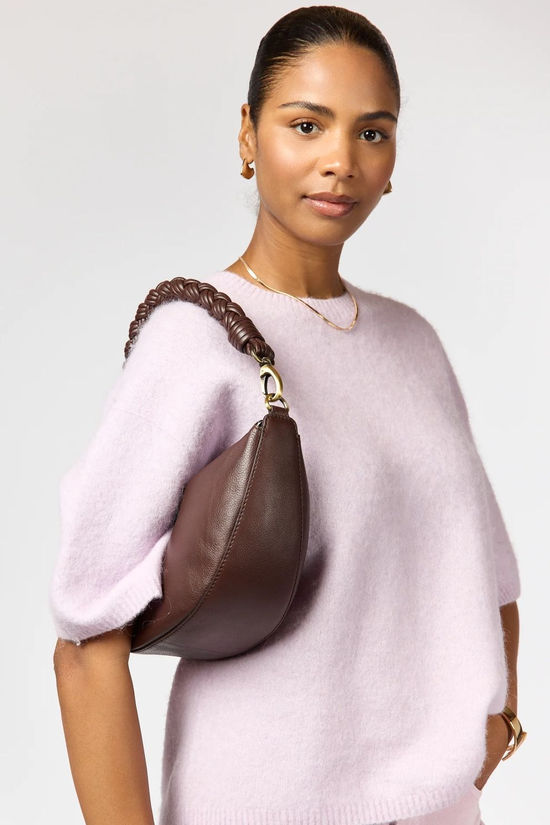 O My Bag Handtas Leo Twisted Handle Bag Chocolate