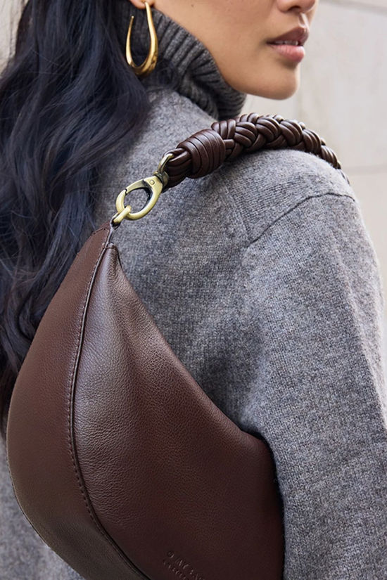 O My Bag Handtas Leo Twisted Handle Bag Chocolate