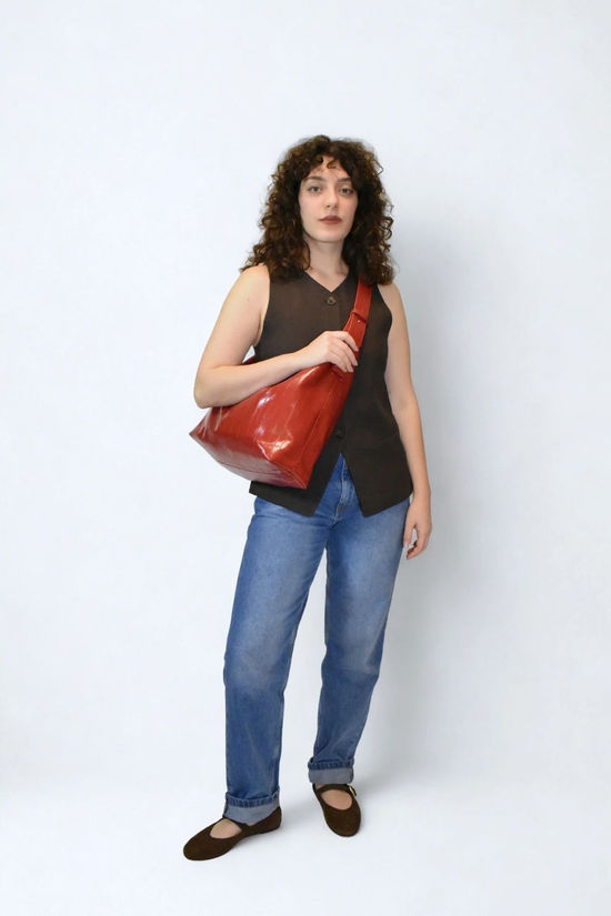 Hvisk Handtas Lane Stroke Structure Scarlet Red