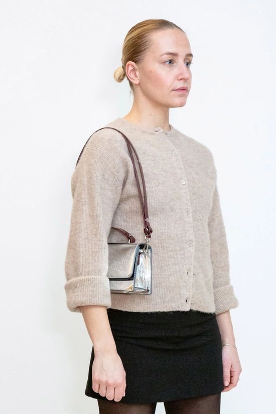 Hvisk Handtas Aria Crossbody/ Handle Bag Silver Maroon