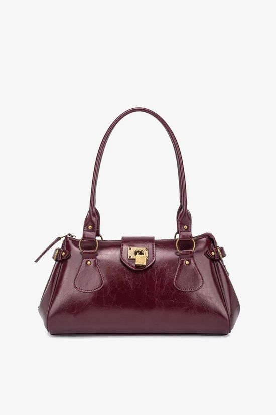 Hvisk Handtas Isabelle Shoulder Bag Deep Burgundy