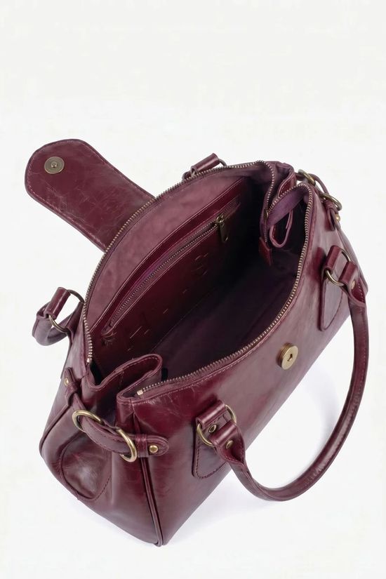 Hvisk Handtas Isabelle Shoulder Bag Deep Burgundy