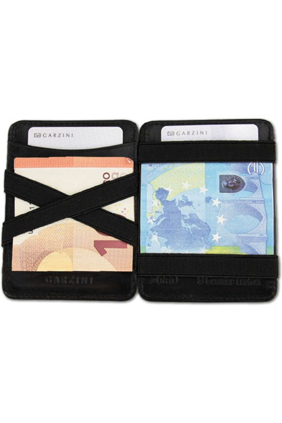 Garzini Portefeuille Magic Coin Wallet Classic Leather Black