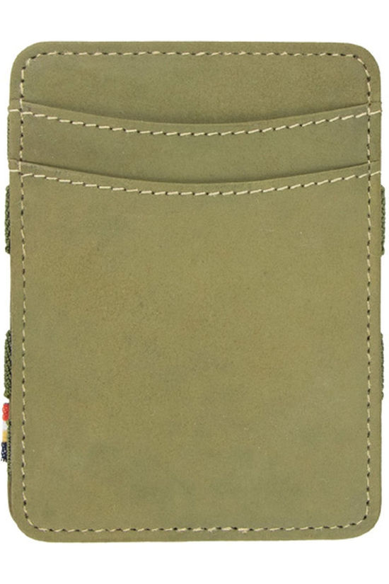 Garzini Portefeuille Magic Coin Wallet Classic Leather Olive Green