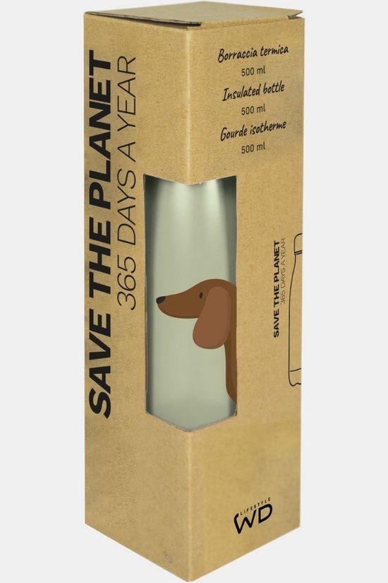 WD Lifestyle Drinkfles Stainless Steel Insulated Bottle. 500 Ml. Dog Desi None