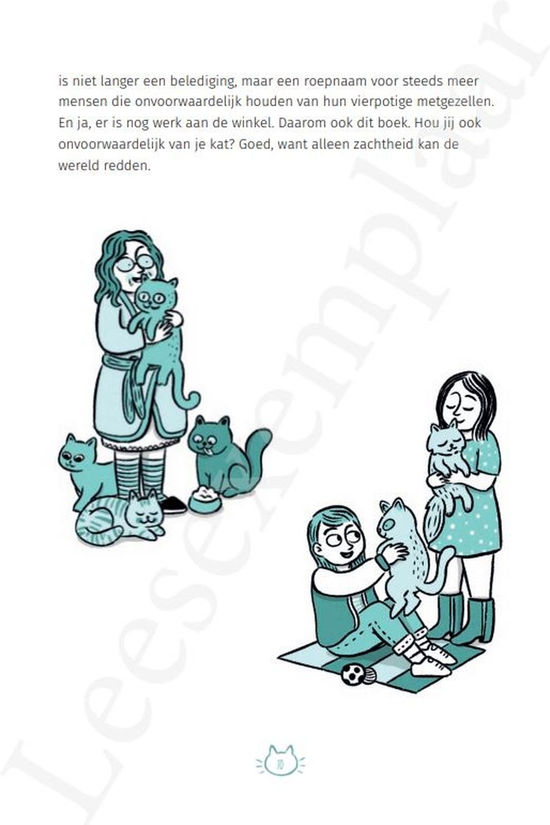 Van Halewyck Crazy cat lady-boek 101 weetjes No colour / Transparent