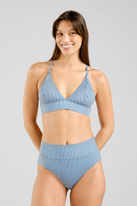Dedicated Haut De Bikini Alva Thin Stripe Majolica Blue