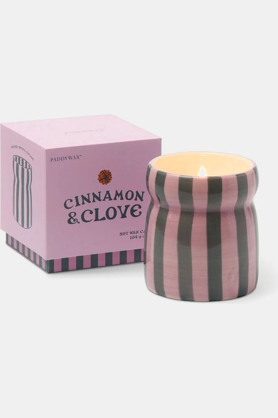 PADDYWAX Bougie Cabana Christmas 6.5Oz/184G Pink/Green Striped Cer No Color