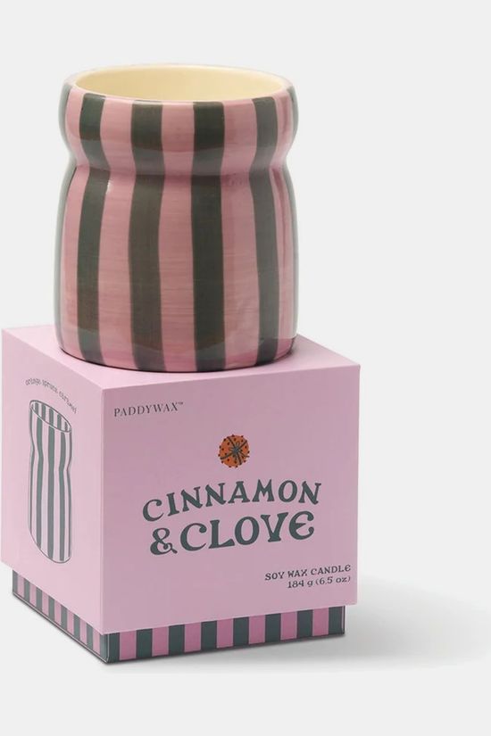 PADDYWAX Bougie Cabana Christmas 6.5Oz/184G Pink/Green Striped Cer No Color
