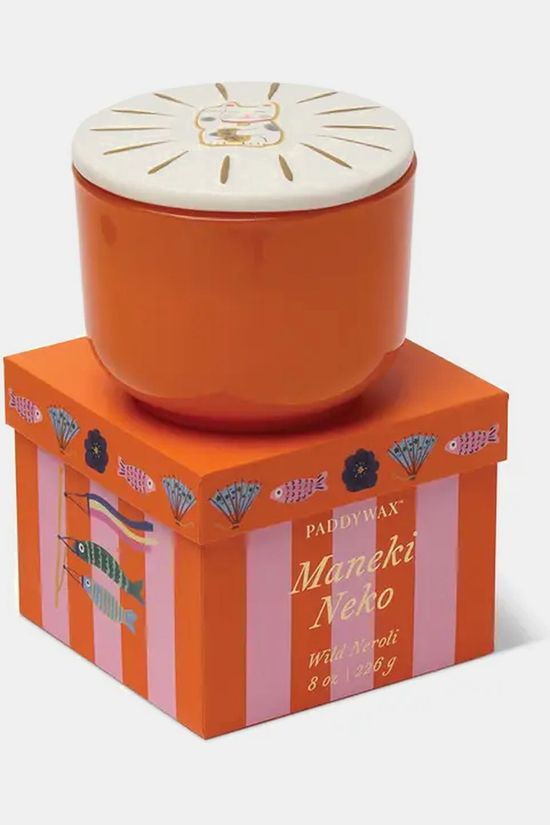 PADDYWAX Kaars Charmed 8Oz/226G Orange Maneki-Neko Cat Candle - W No Color