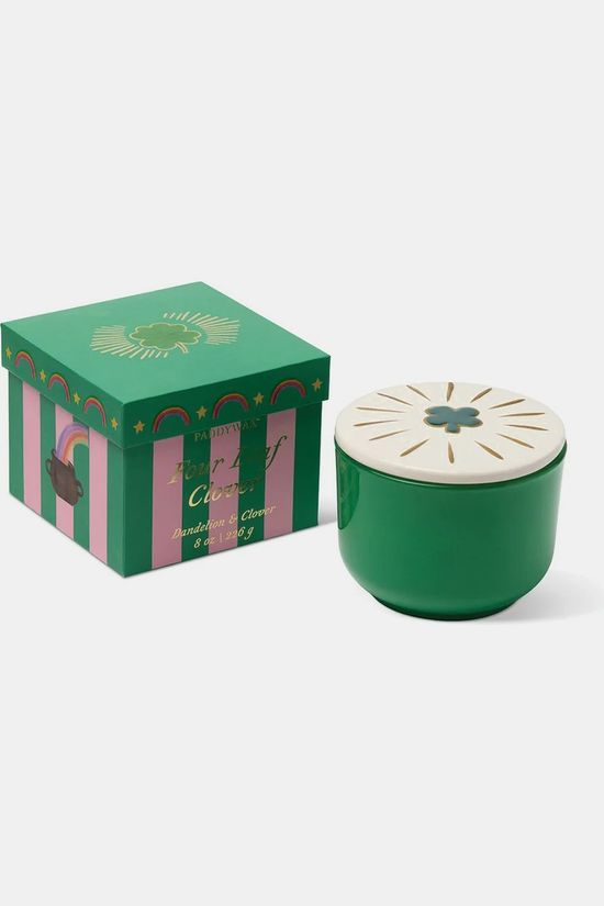 PADDYWAX Kaars Charmed 8Oz/226G Green Four Leaf Clover Candle - D No Color