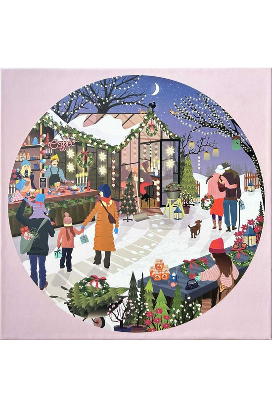 VISSEVASSE Speelgoed Christmas Market - Round Puzzle With 1.000 Pieces Geen