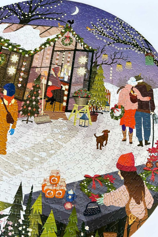 VISSEVASSE Speelgoed Christmas Market - Round Puzzle With 1.000 Pieces Geen