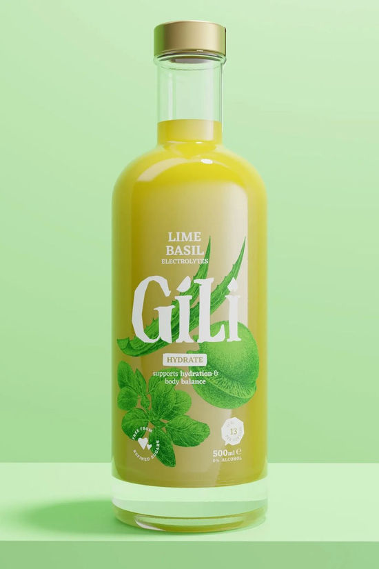GILI Drinken Hydrate Elixir Limoen & Basilicum Geen