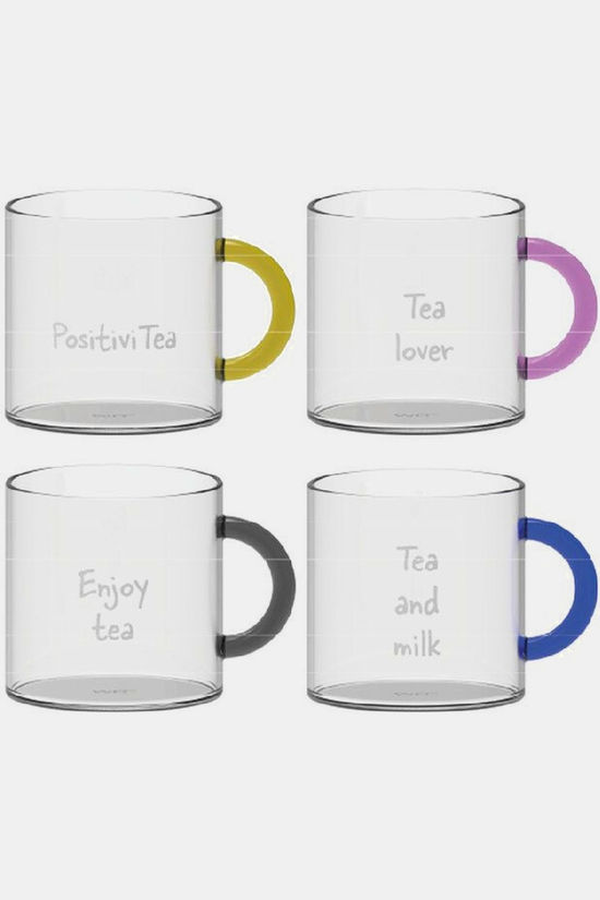 WD Lifestyle Accessoire Set Of 4 Borosilicate Glass Tea Cups. 250 Ml. Colo Geen