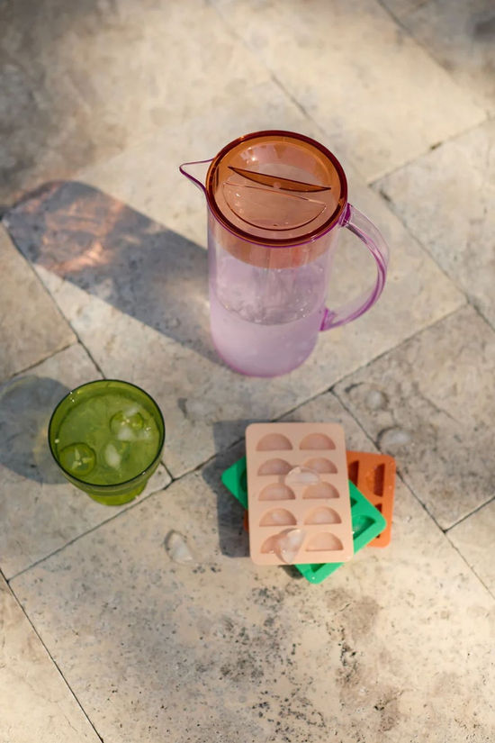 Here's How Keukengerei The Dotty Citrus Wedge Ice Trays - Set Of 2 - Oran Orange + Blush Pink