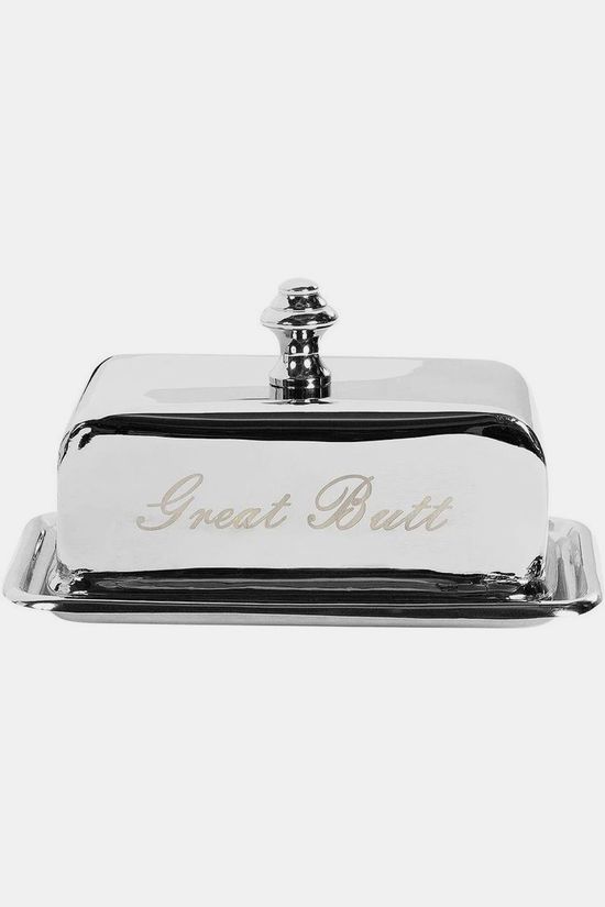 Anna+Nina Ustensiles De Cuisine Great Butt Butter Dish Silver