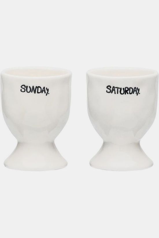 Anna+Nina Ustensiles De Cuisine Weekend Egg Cup Set Of 2 White