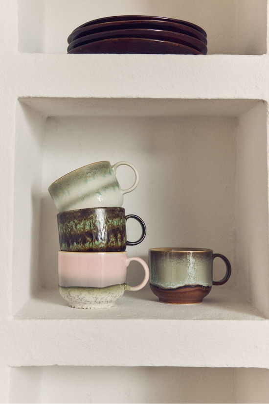 HKLiving Beker 70S Ceramics: Tea Cups, Nova (Set Of 2) Nova