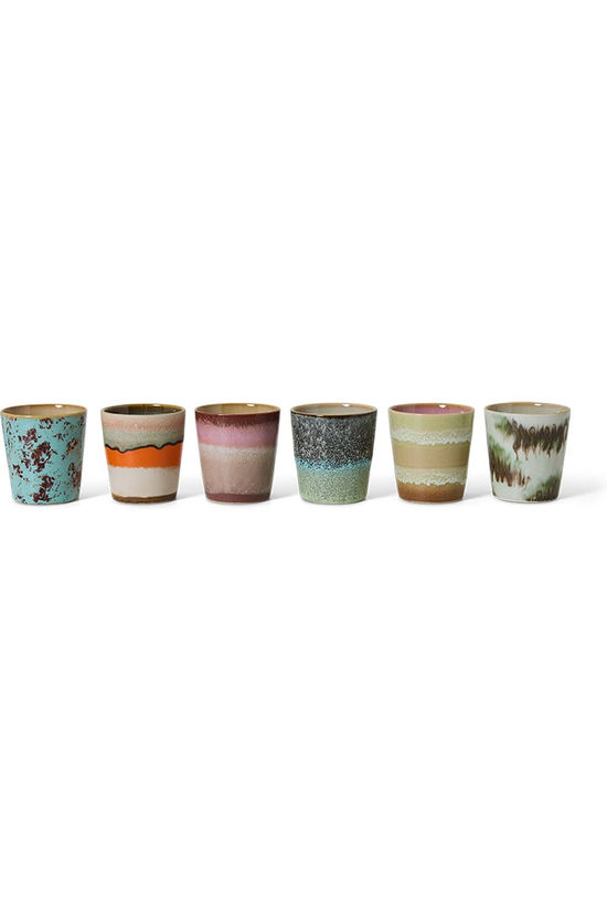 HKLiving Ustensiles De Boissons 70S Ceramics: Coffee Mugs Surreal Set Of 6 Surreal