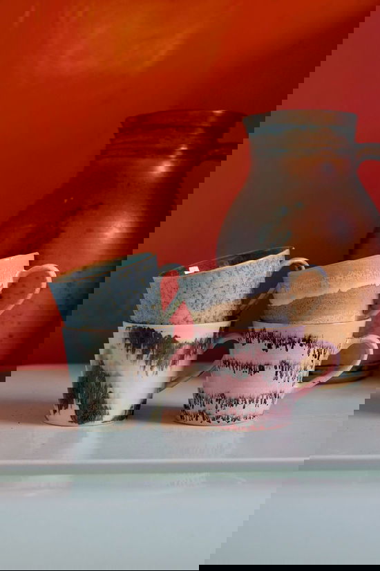 HKLiving Ustensiles De Boissons 70S Ceramics: Cappuccino Mugs, Dada, Set Of 4 Dada