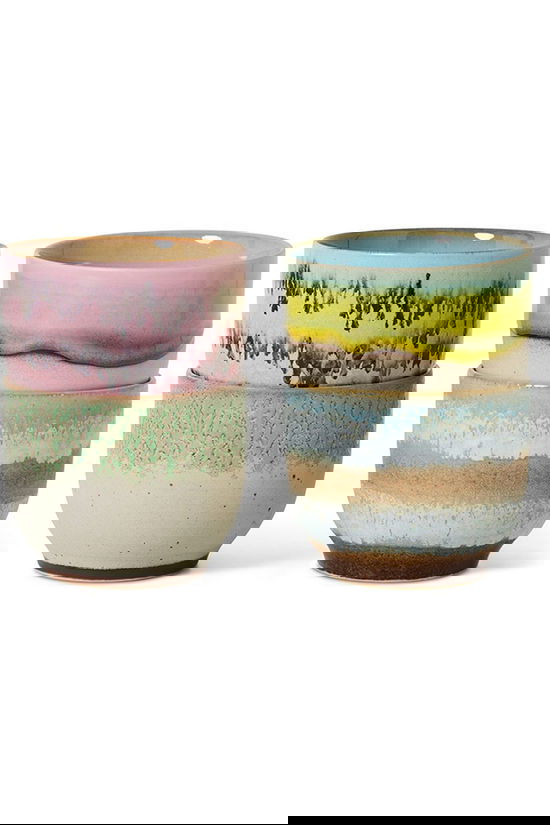 HKLiving Ustensiles De Boissons 70S Ceramics: Café Cups, Deco, Set Of 4 Deco
