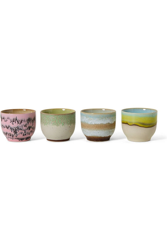 HKLiving Ustensiles De Boissons 70S Ceramics: Café Cups, Deco, Set Of 4 Deco
