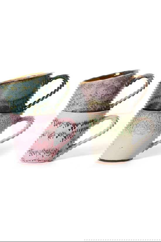 HKLiving Ustensiles De Boissons 70S Ceramics: Espresso Mugs Brutalism Set Of 4 Brutalism