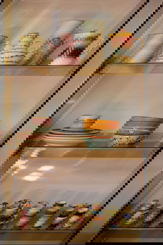 HKLiving Beker 70S Ceramics: Espresso Mugs Brutalism Set Of 4 Brutalism