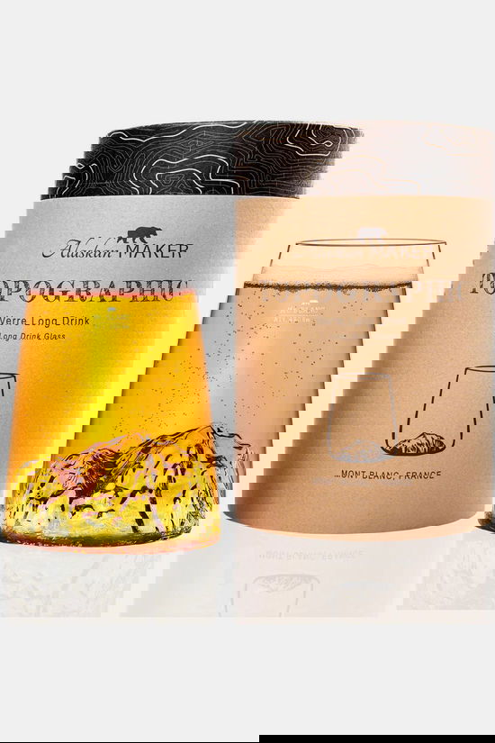 Alaskan Maker Beker Topographic Mont Blanc Design Glass Geen