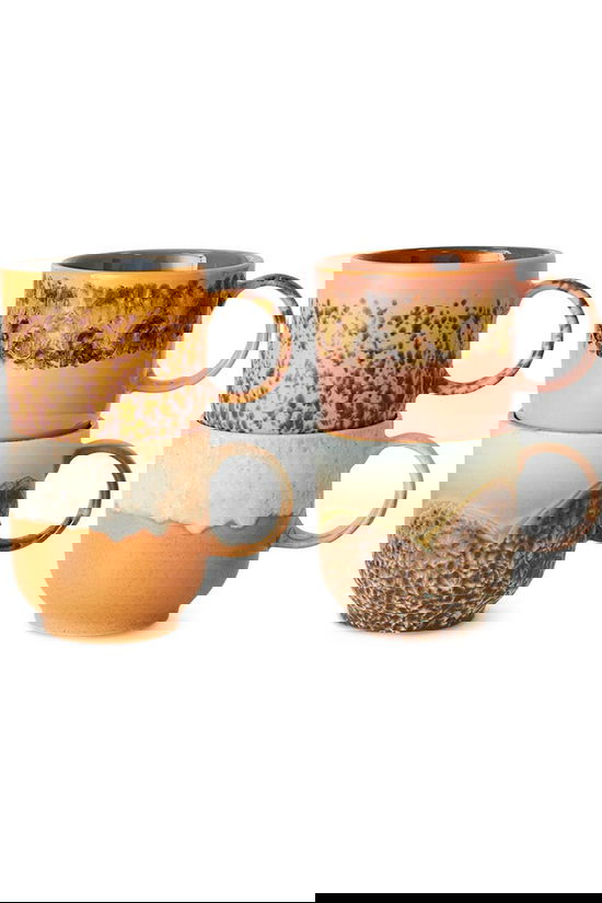 HKLiving Ustensiles De Boissons 70S Ceramics: Café Mugs Cape (Set Of 4) Cape