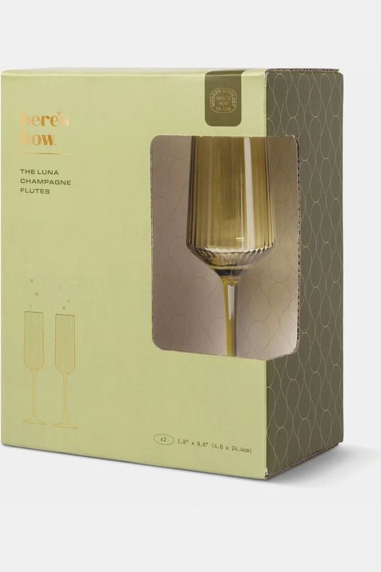 Here's How Vaisselle The Luna Champagne Flutes - Set Of 2 - Olive Olive Green