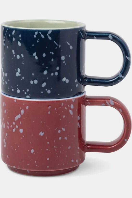 Here's How Vaisselle The Simon Espresso Cups - Set Of 2 - Burgundy + Na Bordeaux / Maroon/Navy Blue