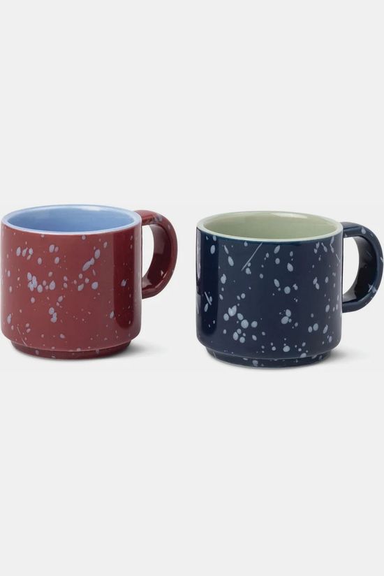 Here's How Vaisselle The Simon Espresso Cups - Set Of 2 - Burgundy + Na Bordeaux / Maroon/Navy Blue