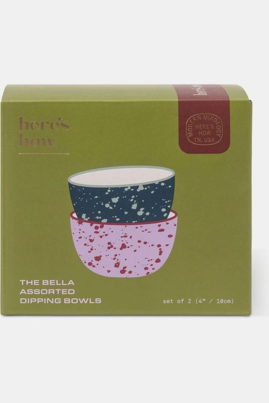 Here's How Vaisselle The Bella Dipping Bowls - Set Of 2 - Navy & Lilac Navy Blue/Lilac